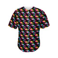 Colorful Flamingo Pattern Print Men's Baseball Jersey