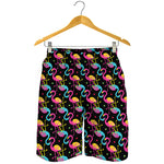 Colorful Flamingo Pattern Print Men's Shorts