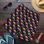 Colorful Flamingo Pattern Print Men's Shorts