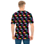 Colorful Flamingo Pattern Print Men's T-Shirt