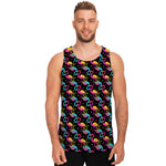 Colorful Flamingo Pattern Print Men's Tank Top