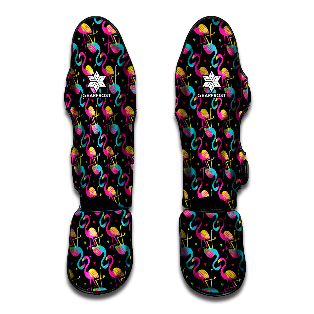 Colorful Flamingo Pattern Print Muay Thai Shin Guard