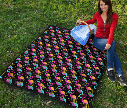 Colorful Flamingo Pattern Print Quilt