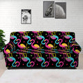 Colorful Flamingo Pattern Print Sofa Cover