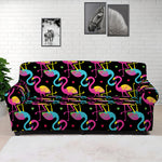 Colorful Flamingo Pattern Print Sofa Cover