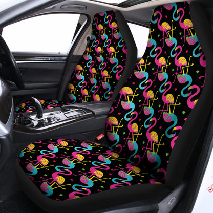 Colorful Flamingo Pattern Print Universal Fit Car Seat Covers