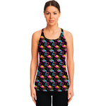 Colorful Flamingo Pattern Print Women's Racerback Tank Top