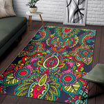 Colorful Floral Mandala Print Area Rug GearFrost