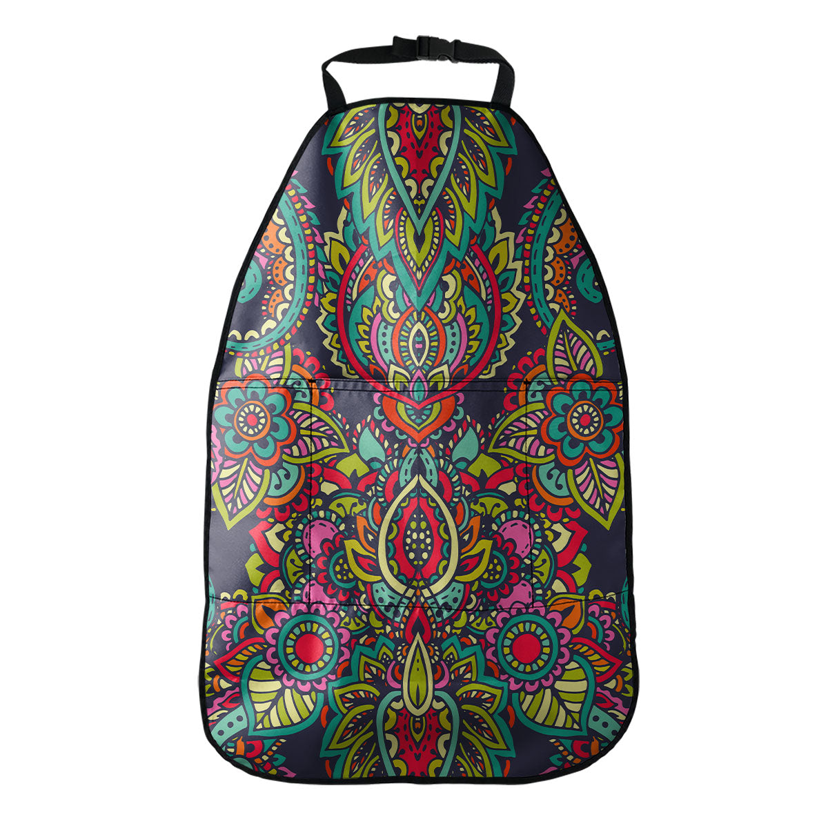 Colorful Floral Mandala Print Car Seat Organizers