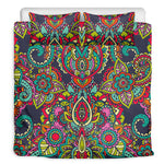 Colorful Floral Mandala Print Duvet Cover Bedding Set