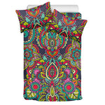Colorful Floral Mandala Print Duvet Cover Bedding Set
