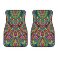 Colorful Floral Mandala Print Front Car Floor Mats