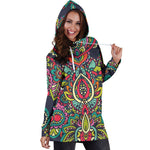Colorful Floral Mandala Print Hoodie Dress GearFrost