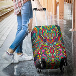 Colorful Floral Mandala Print Luggage Cover GearFrost
