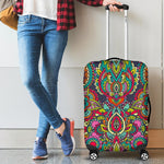 Colorful Floral Mandala Print Luggage Cover GearFrost