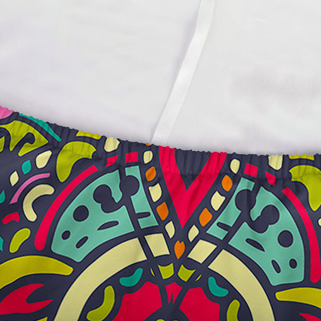Colorful Floral Mandala Print Sofa Cover