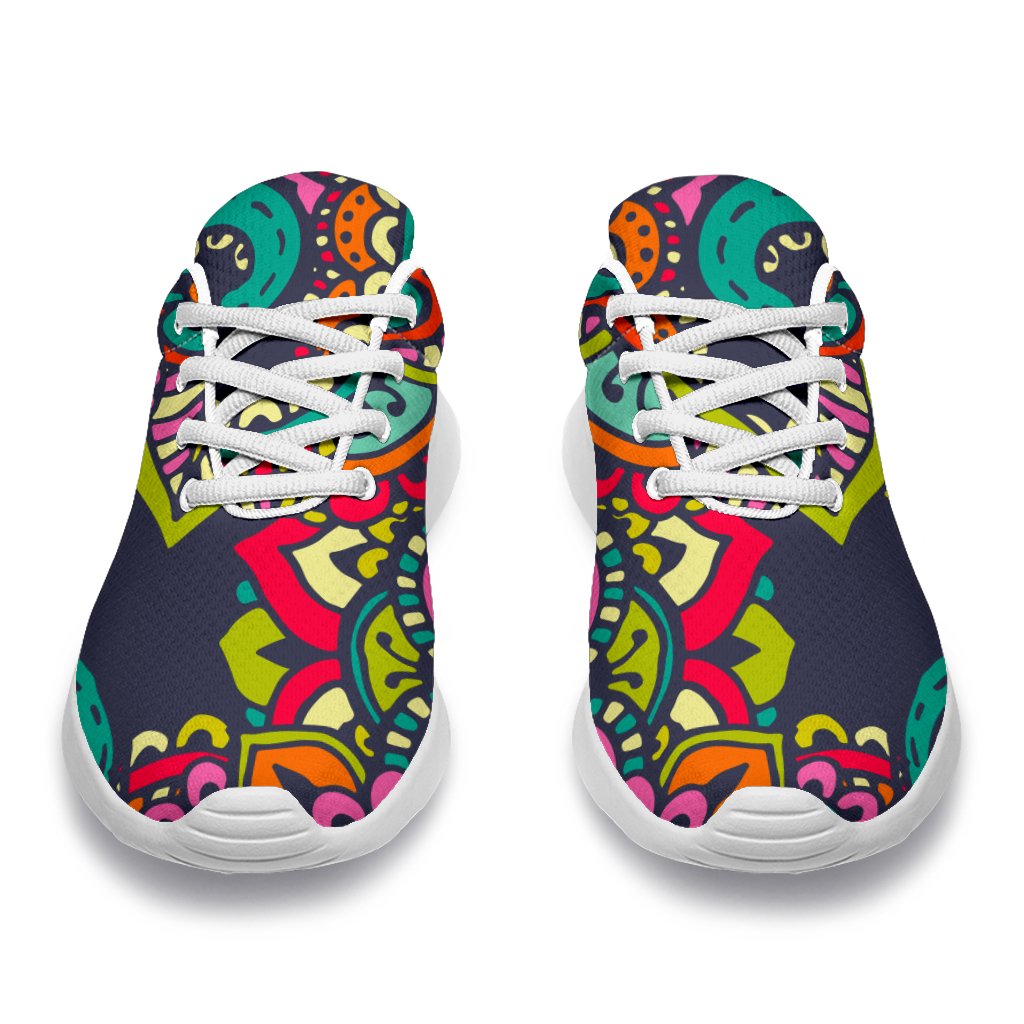 Colorful Floral Mandala Print Sport Shoes GearFrost