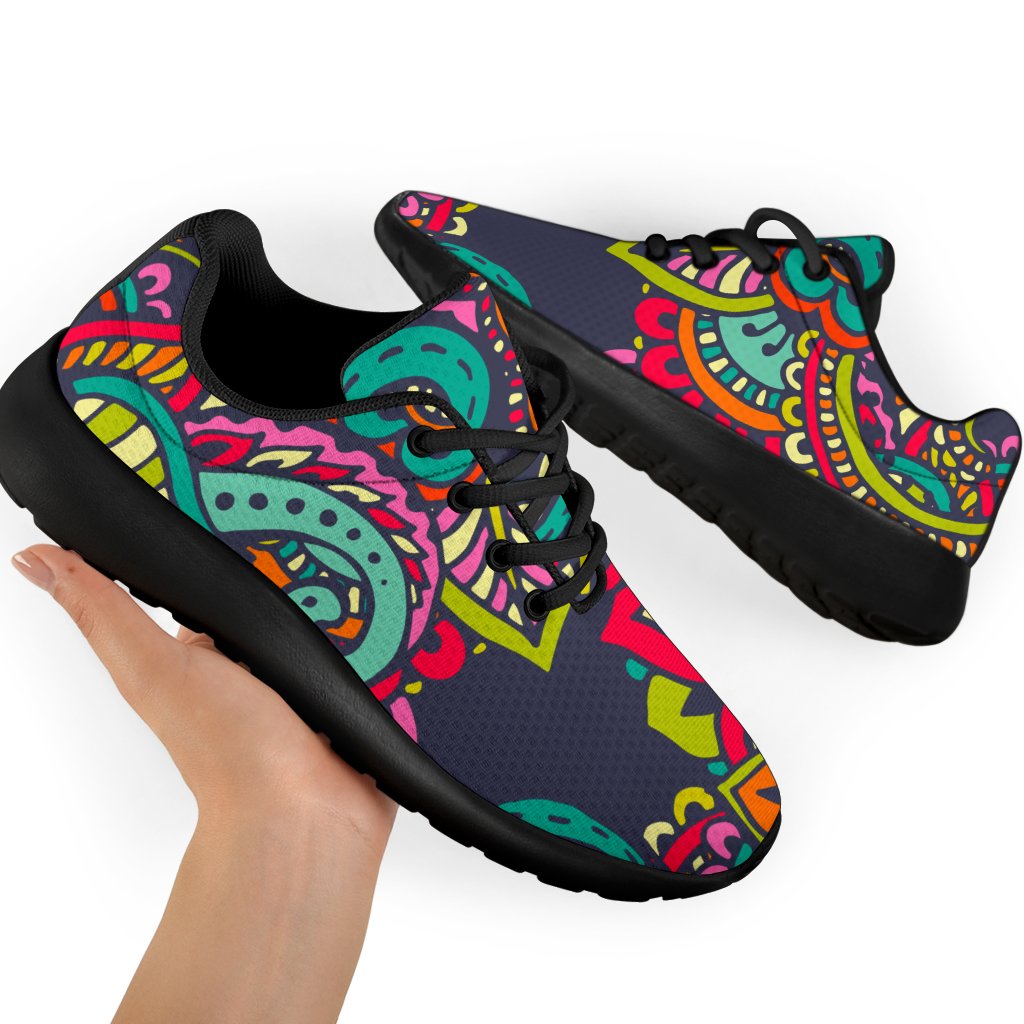 Colorful Floral Mandala Print Sport Shoes GearFrost