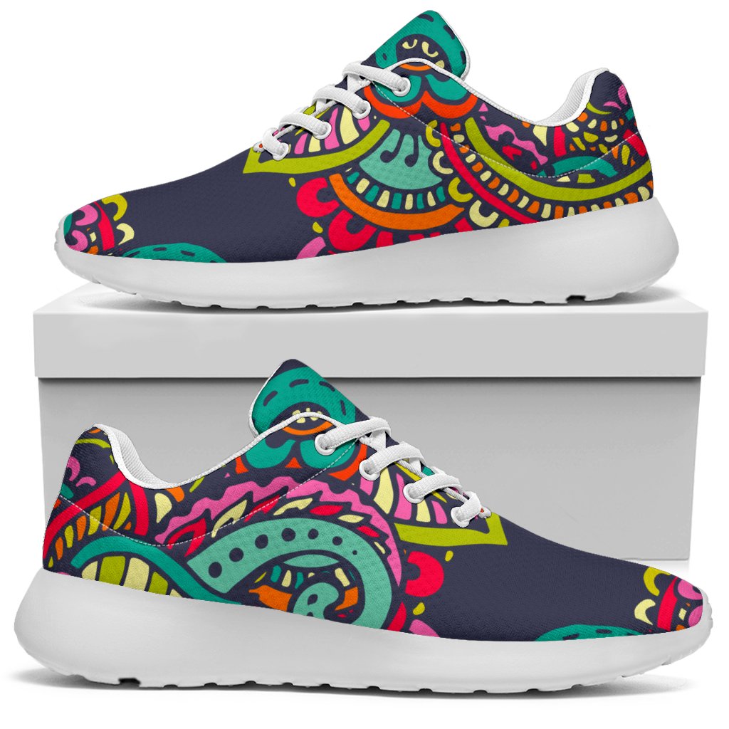 Colorful Floral Mandala Print Sport Shoes GearFrost