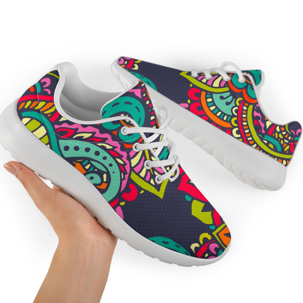 Colorful Floral Mandala Print Sport Shoes GearFrost