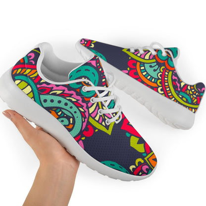 Colorful Floral Mandala Print Sport Shoes GearFrost