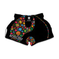 Colorful Flowers Yin Yang Print Muay Thai Boxing Shorts