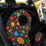 Colorful Flowers Yin Yang Print Pet Car Back Seat Cover