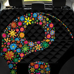 Colorful Flowers Yin Yang Print Pet Car Back Seat Cover