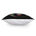 Colorful Flowers Yin Yang Print Pillow Cover