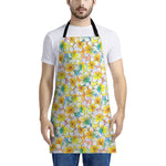Colorful Frangipani Pattern Print Apron