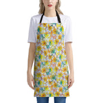 Colorful Frangipani Pattern Print Apron