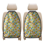 Colorful Frangipani Pattern Print Car Seat Organizers