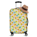 Colorful Frangipani Pattern Print Luggage Cover