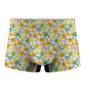 Colorful Frangipani Pattern Print Men's Boxer Briefs