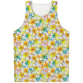 Colorful Frangipani Pattern Print Men's Tank Top