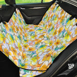 Colorful Frangipani Pattern Print Pet Car Back Seat Cover