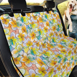 Colorful Frangipani Pattern Print Pet Car Back Seat Cover