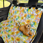 Colorful Frangipani Pattern Print Pet Car Back Seat Cover