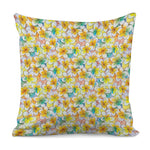 Colorful Frangipani Pattern Print Pillow Cover