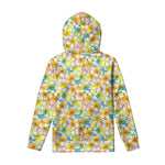 Colorful Frangipani Pattern Print Pullover Hoodie