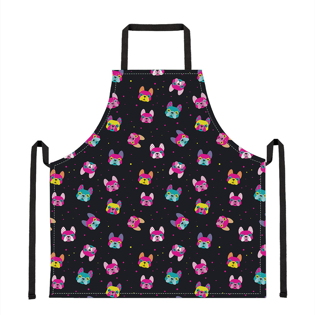 Colorful French Bulldog Print Apron