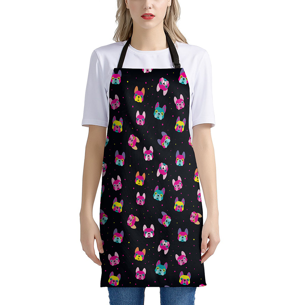 Colorful French Bulldog Print Apron