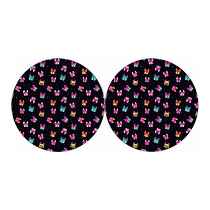 Colorful French Bulldog Print Car Coasters