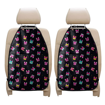 Colorful French Bulldog Print Car Seat Organizers