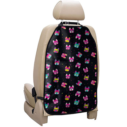 Colorful French Bulldog Print Car Seat Organizers