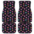 Colorful French Bulldog Print Front and Back Car Floor Mats