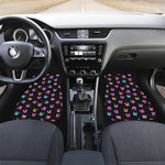 Colorful French Bulldog Print Front and Back Car Floor Mats