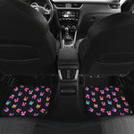 Colorful French Bulldog Print Front and Back Car Floor Mats