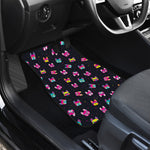 Colorful French Bulldog Print Front and Back Car Floor Mats