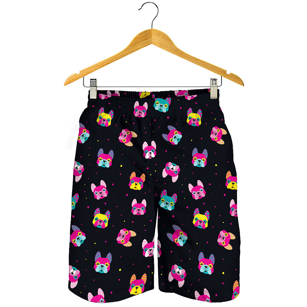 Colorful French Bulldog Print Men's Shorts